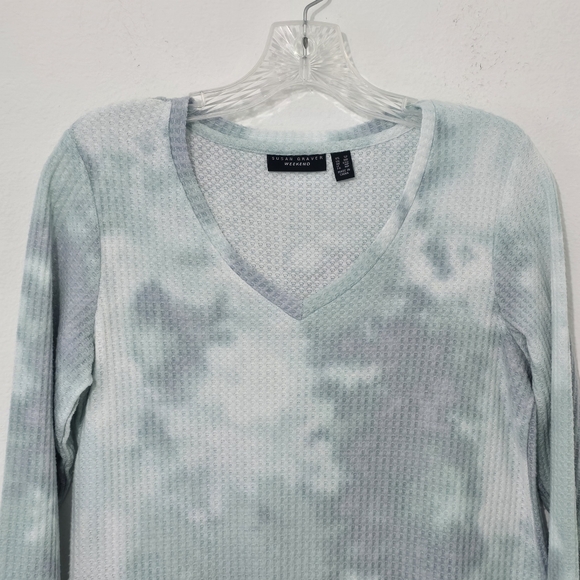 Susan Graver Weekend Waffle Knit Tunic Top Women's Small Petite - Picture 3 of 7